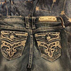 Rock Revival Dark Blue Boot Cut Jeans fits really good!